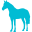 horse standing black shape